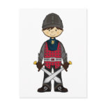 Cute Medieval Knight Postcard