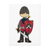 Cute Medieval Knight Postcard