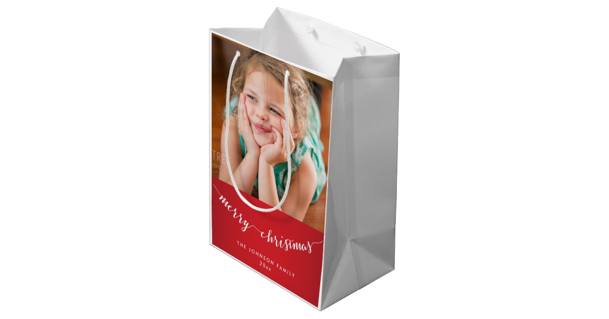 cute medium personalized merry christmas gift bags zazzle cute medium personalized merry christmas gift bags zazzle