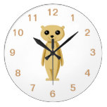 Cute Meerkat. Round Wallclock