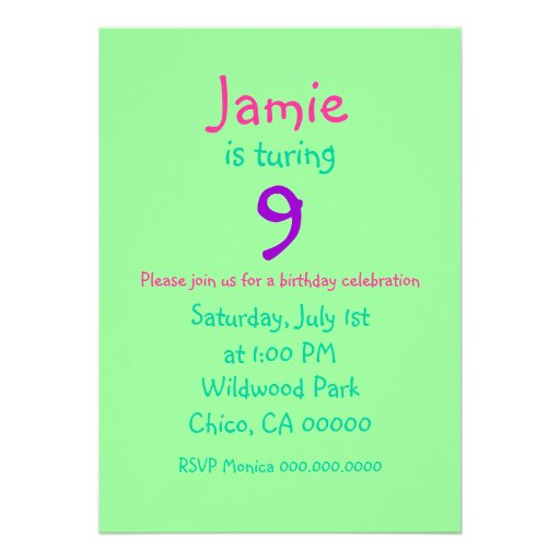 Cute Mermaid and Fish Birthday Party Invitations