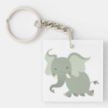 Cute Merry Cartoon Elephant Acrylic Keychain