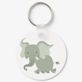 Cute Merry Cartoon Elephant Keychain keychain