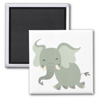 Cute Merry Cartoon Elephant Magnet magnet