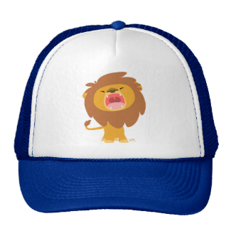 Cute Mighty  Roaring Lion Cartoon Hat