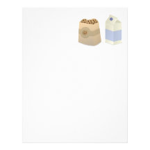 Cute Milk and Cookies Letterhead