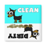 Cute Minpin Clean / Dirty Dishwasher Magnet