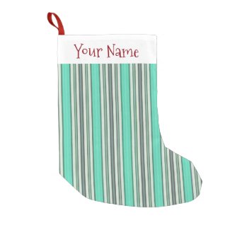 Cute Mint Candy Striped Pattern Add Your Name