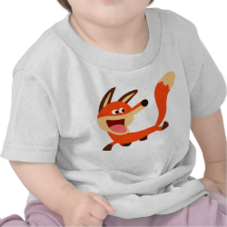 Cute Mischievous Cartoon Fox Baby T-Shirt
