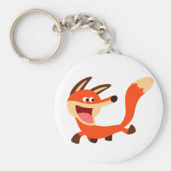 Cute Mischievous Cartoon Fox Keychain