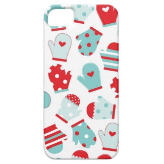 Cute Mittens Winter Design iPhone 5 Case