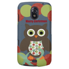 Cute Modern Owl Wreath Merry Christmas Gifts Galaxy Nexus Case