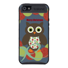 Cute Modern Owl Wreath Merry Christmas Gifts iPhone 5 Cases