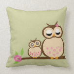 Cute Mom and baby owl american mojo pillows
