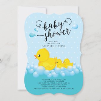 Cute Mom And Twin Ducks Baby Shower Invitation Zazzle