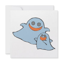 cute momma and baby ghosts custom invites
