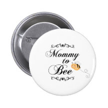 Cute mommy to bee swirls pinkback button