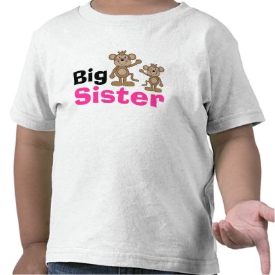 Cute Monkey Big Sister Shirt