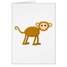 Cute Monkey. Card