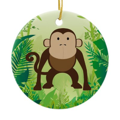 Cute Monkey Christmas Tree Ornaments