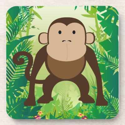 Cute Monkey Drink Coasters