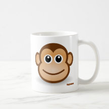 Cute Monkey Face Coffee Mugs