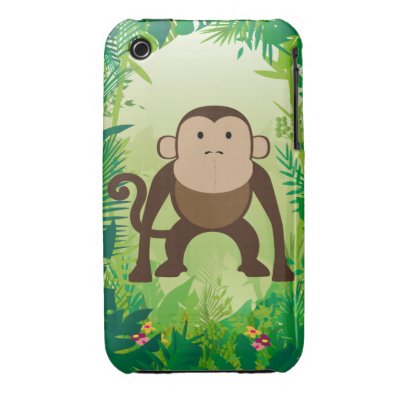 Cute Monkey iPhone 3 Case-Mate Case