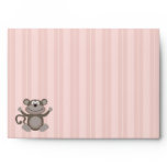 Cute Monkey Jungle A7 Envelopes in Pink