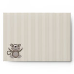 Cute Monkey Jungle A7 Envelopes in Tan