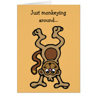 Monkey Sayings Cards, Monkey Sayings Card Templates, Postage