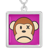 cute monkey necklace