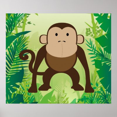 Cute Monkey Poster