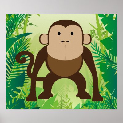 Cute Monkey Print