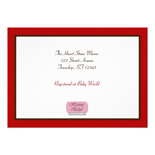 Cute Monkey Red Baby Shower Invitations