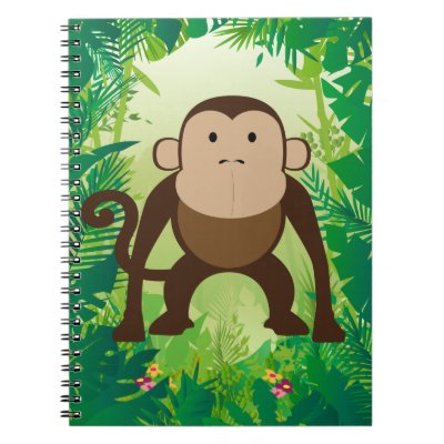 Cute Monkey Spiral Note Books