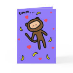 Cute Monkey Valentine's Card