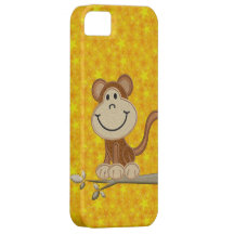 Cute Monkey Yellow Stars iPhone 5 Case
