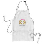 Cute Monkeys - True Love Comes Along Once in a... Apron