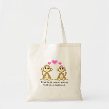 Cute Monkeys - True Love Comes Along Once in a... Bags