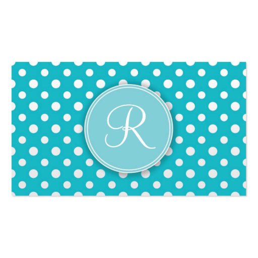 Cute Monogram Personal Networking Business cards (front side)