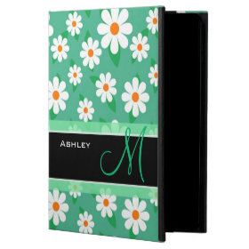 Cute Monogrammed Green Daisy Floral Flowers Powis iPad Air 2 Case