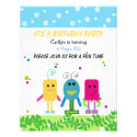 Cute Monster Birthday Invitation