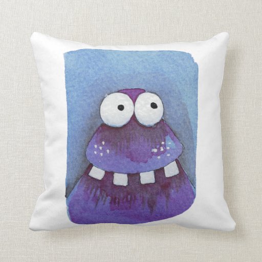 Cute monster pillow Zazzle