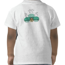 Cute Monster With Cyan Frosted Cupcakes Tee Shirts