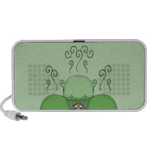 Cute Monster With Green Frosted Cupcakes Portable Speaker
