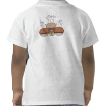 Cute Monster With Orange And Pink Frosted Cupcakes Tshirt