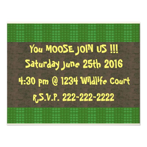 Cute Moose and bear Invitations