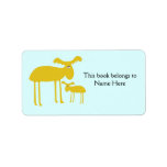 Cute Mother and Baby Deer Avery Label