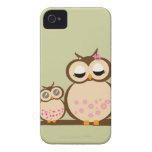 Cute Mother & Baby Owl iphone covers Case-Mate iPhone 4 Cases