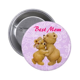 Cute Mothers Day Dancing Teddy Bears Pin